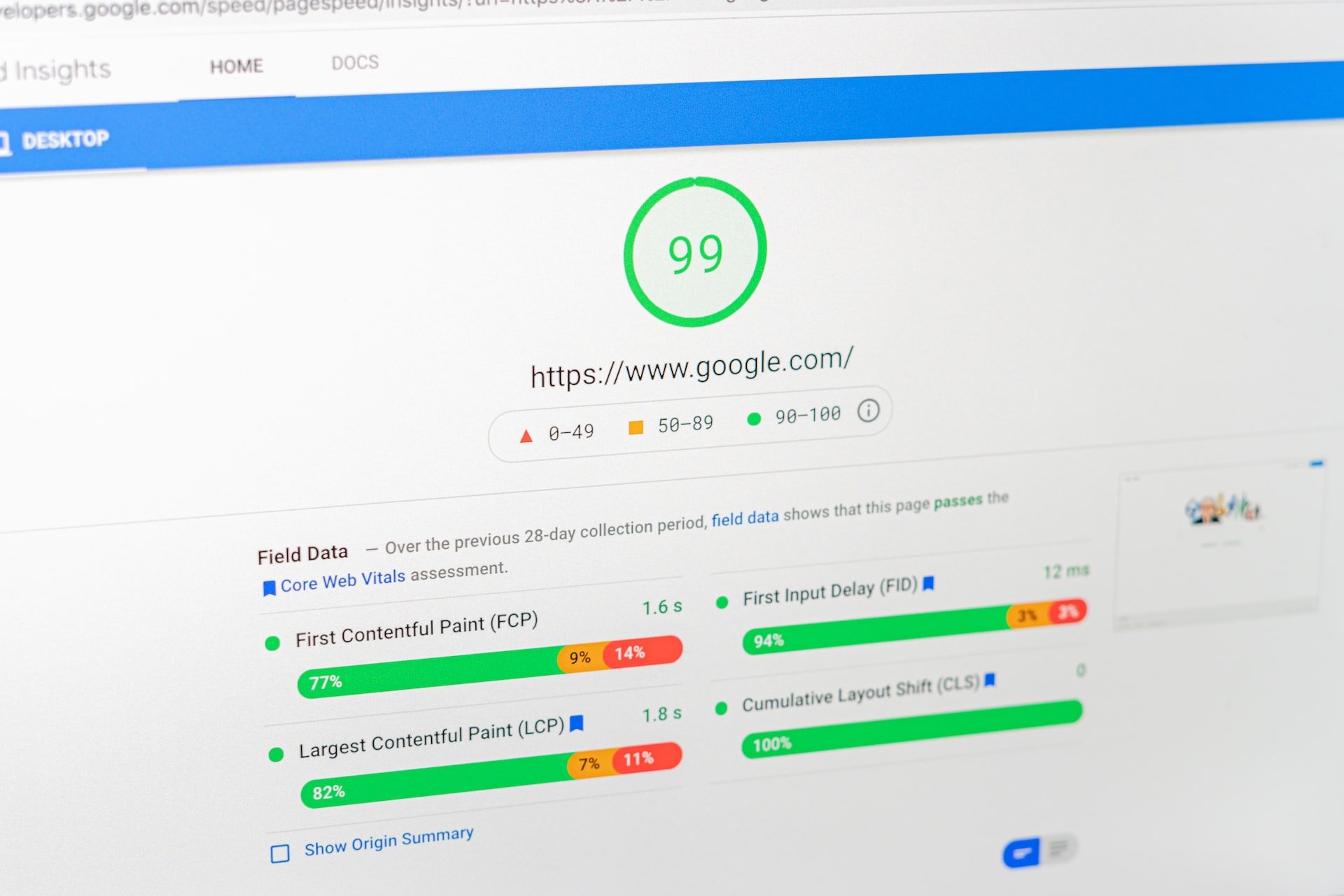 google seo site speed