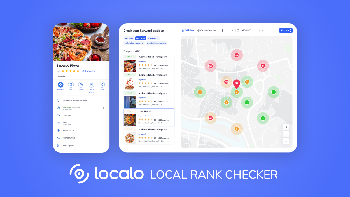google website ranking report
